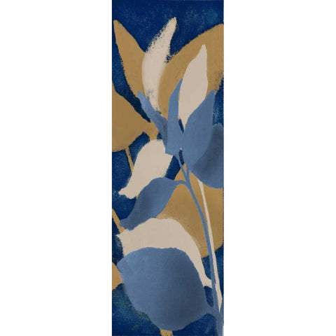 Sur Indigo II Black Modern Wood Framed Art Print with Double Matting by Loreth, Lanie