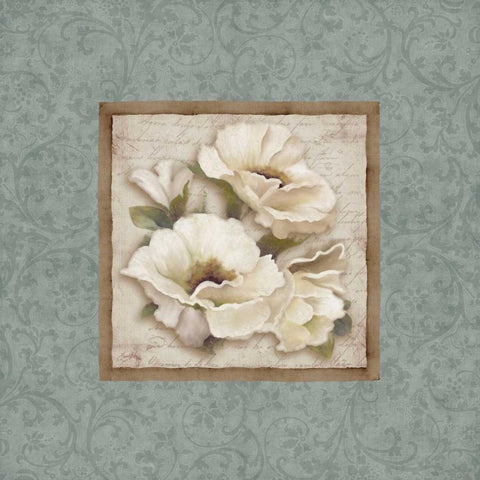 Silversage Flower II Gold Ornate Wood Framed Art Print with Double Matting by Medley, Elizabeth