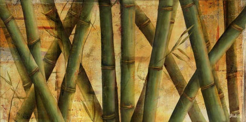 Bamboo Forest I Black Ornate Wood Framed Art Print with Double Matting by Pinto, Patricia