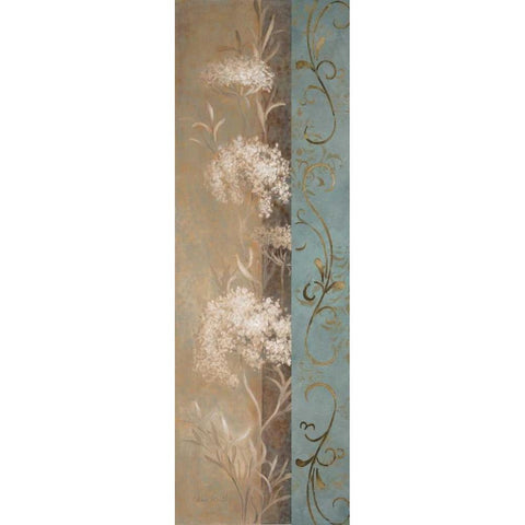 Delicate Beauty in Blue  IV White Modern Wood Framed Art Print by Loreth, Lanie