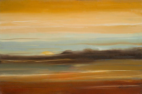 Late Afternoon I White Modern Wood Framed Art Print with Double Matting by Arenas, Nelly