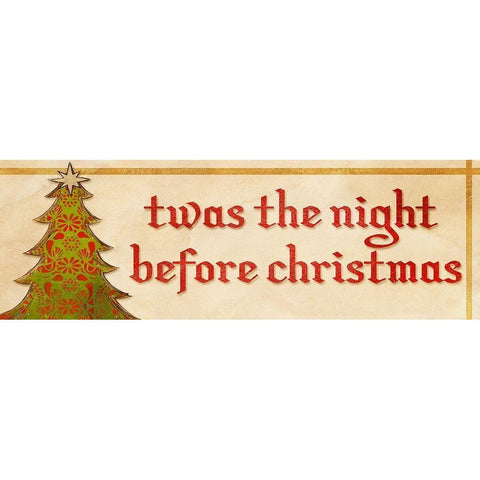 Twas the Night Black Modern Wood Framed Art Print by Pinto, Patricia