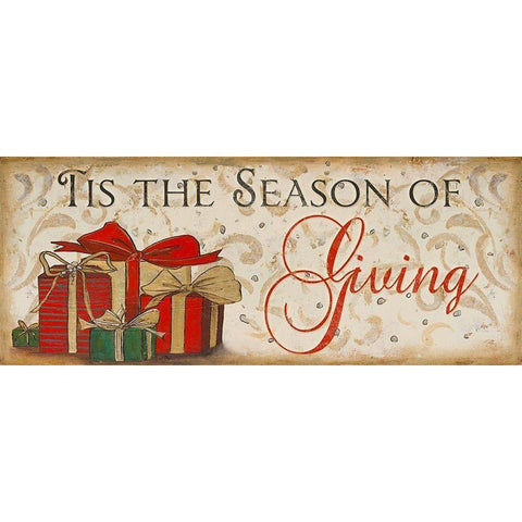 Season of Giving Black Modern Wood Framed Art Print with Double Matting by Pinto, Patricia