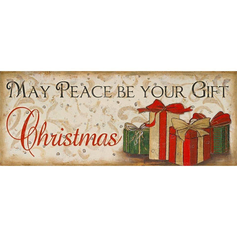 A Gift of Peace Gold Ornate Wood Framed Art Print with Double Matting by Pinto, Patricia