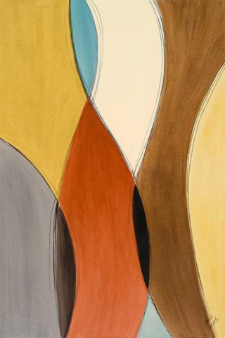 Summer Coalescence I Black Ornate Wood Framed Art Print with Double Matting by Loreth, Lanie