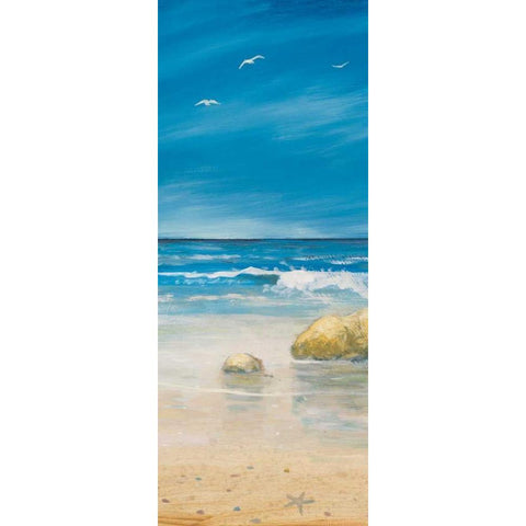 Shore Panel I White Modern Wood Framed Art Print by Kingsley