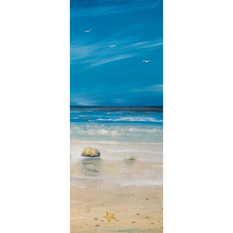 Shore Panel II White Modern Wood Framed Art Print by Kingsley