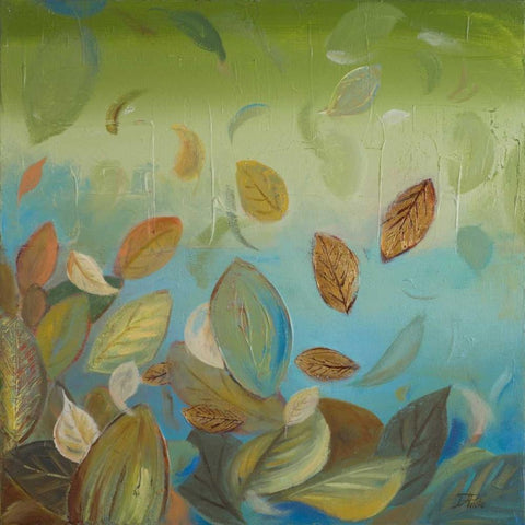 Thinking Green I Gold Ornate Wood Framed Art Print with Double Matting by Pinto, Patricia