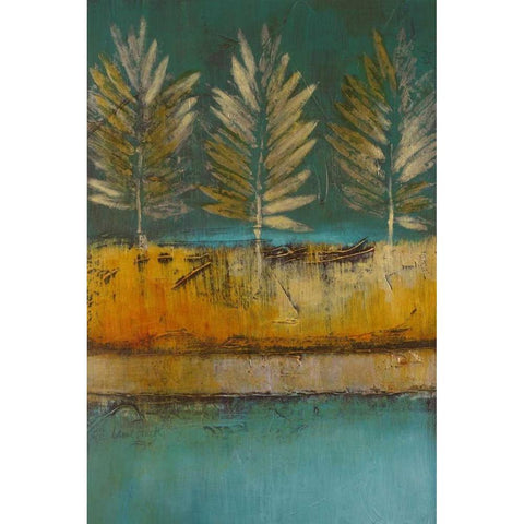 Midnight Island II White Modern Wood Framed Art Print by Loreth, Lanie