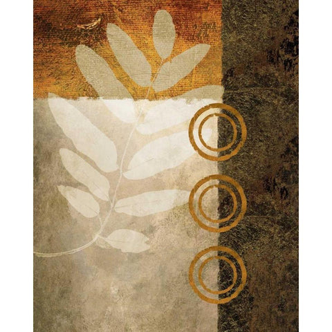 November Textures I Gold Ornate Wood Framed Art Print with Double Matting by Marcon, Michael