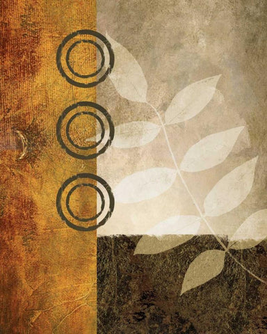 November Textures II White Modern Wood Framed Art Print with Double Matting by Marcon, Michael