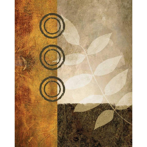 November Textures II Gold Ornate Wood Framed Art Print with Double Matting by Marcon, Michael