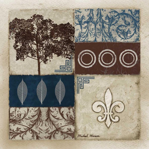 Enhancement I Black Ornate Wood Framed Art Print with Double Matting by Marcon, Michael