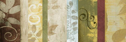 Warm June Panel I White Modern Wood Framed Art Print with Double Matting by Marcon, Michael
