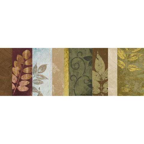 Warm June Panel II Gold Ornate Wood Framed Art Print with Double Matting by Marcon, Michael