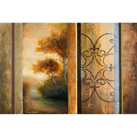 Momentary Radiance Black Modern Wood Framed Art Print with Double Matting by Marcon, Michael