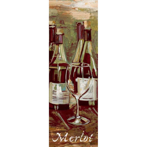 Merlot White Modern Wood Framed Art Print by French-Roussia, Heather A.