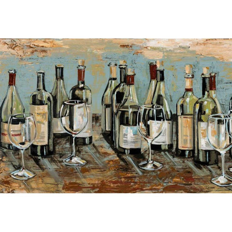 Wine Bar II White Modern Wood Framed Art Print by French-Roussia, Heather A.