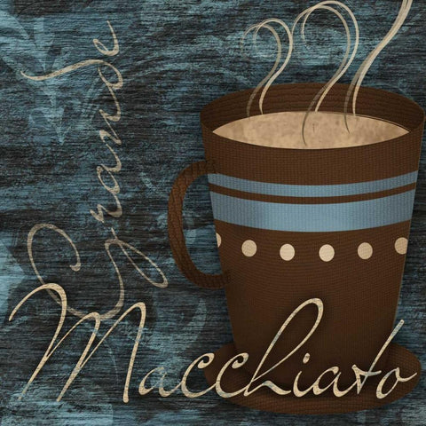Macchiato White Modern Wood Framed Art Print with Double Matting by SD Graphics Studio