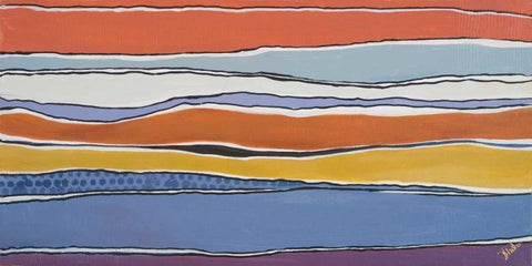 New Trends II Black Ornate Wood Framed Art Print with Double Matting by Pinto, Patricia