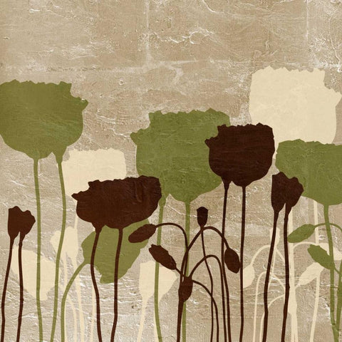 Floral Simplicity II Black Modern Wood Framed Art Print with Double Matting by Pinto, Patricia