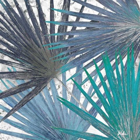 Organic Blue I Gold Ornate Wood Framed Art Print with Double Matting by Pinto, Patricia