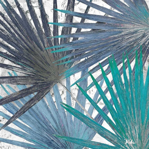 Organic Blue I White Modern Wood Framed Art Print with Double Matting by Pinto, Patricia