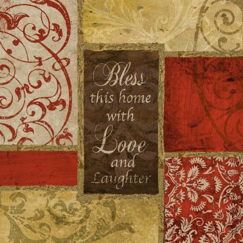 Bless this House Gold Ornate Wood Framed Art Print with Double Matting by Spaeth, John