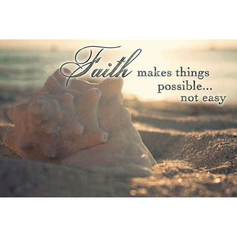 Faith Makes Things Possible Black Modern Wood Framed Art Print with Double Matting by Bryant, Susan