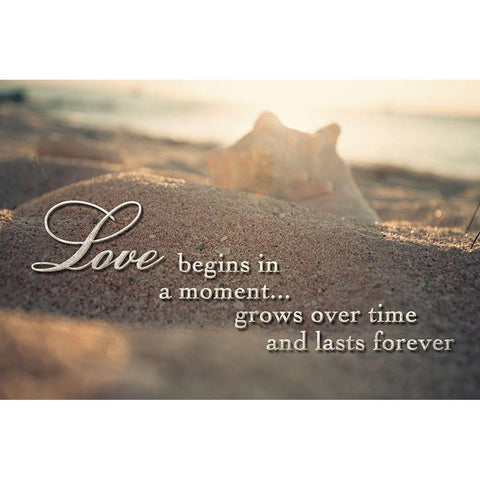 Love Begins In A Moment Black Modern Wood Framed Art Print with Double Matting by Bryant, Susan