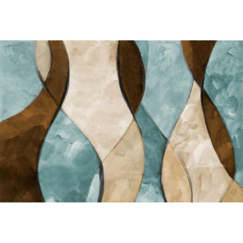 Blue Lyrical I Black Modern Wood Framed Art Print by Loreth, Lanie