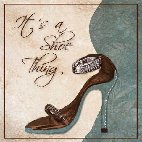 Its a Shoe Thing Black Modern Wood Framed Art Print by Ritter, Gina