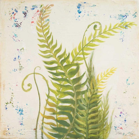Nice Ferns I Gold Ornate Wood Framed Art Print with Double Matting by Pinto, Patricia