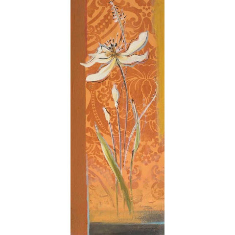 Fancy Floral II Black Modern Wood Framed Art Print by Pinto, Patricia