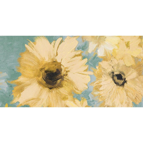 Sunflower Escape White Modern Wood Framed Art Print by Loreth, Lanie