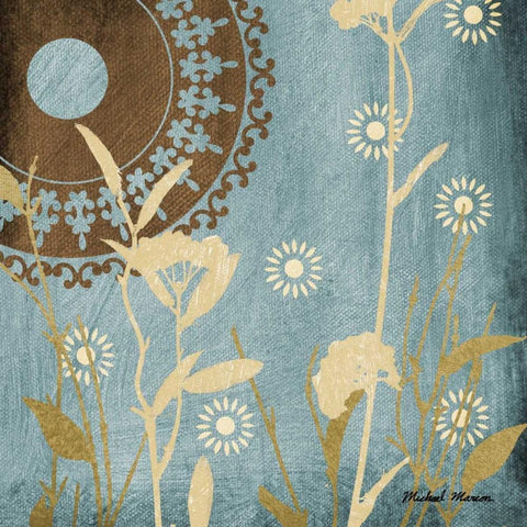 Botanical Silhouettes I Black Modern Wood Framed Art Print with Double Matting by Marcon, Michael