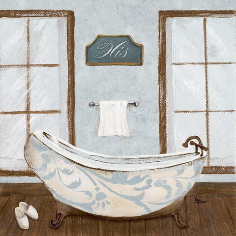 Villa Bath II White Modern Wood Framed Art Print by Ritter, Gina