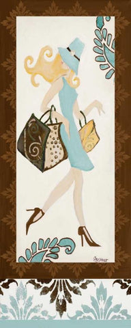 Trendsetter I Black Ornate Wood Framed Art Print with Double Matting by Ritter, Gina