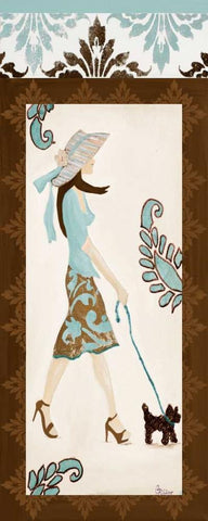 Trendsetter II White Modern Wood Framed Art Print with Double Matting by Ritter, Gina