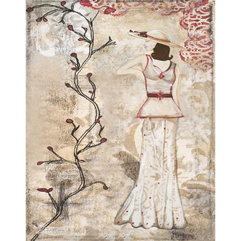 Stroll in the Park I White Modern Wood Framed Art Print by Ritter, Gina