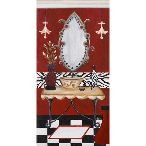 Palm Beach Bath II Black Modern Wood Framed Art Print with Double Matting by Ritter, Gina