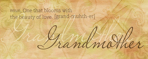 Grandmother White Modern Wood Framed Art Print with Double Matting by SD Graphics Studio