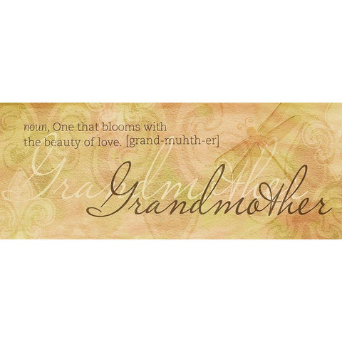 Grandmother White Modern Wood Framed Art Print by SD Graphics Studio