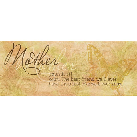 Mother Black Modern Wood Framed Art Print by SD Graphics Studio