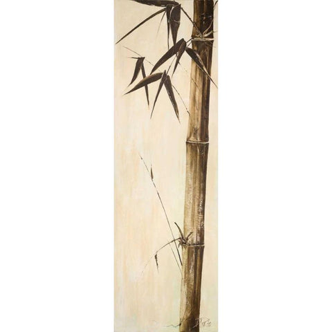 Sepia Guadua Bamboo II White Modern Wood Framed Art Print by Pinto, Patricia