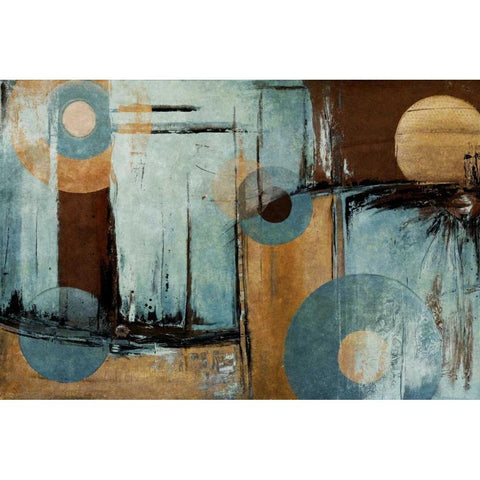 Blue Escape Black Modern Wood Framed Art Print with Double Matting by Pinto, Patricia