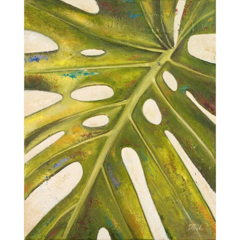 Tropical Leaf I Black Modern Wood Framed Art Print by Pinto, Patricia