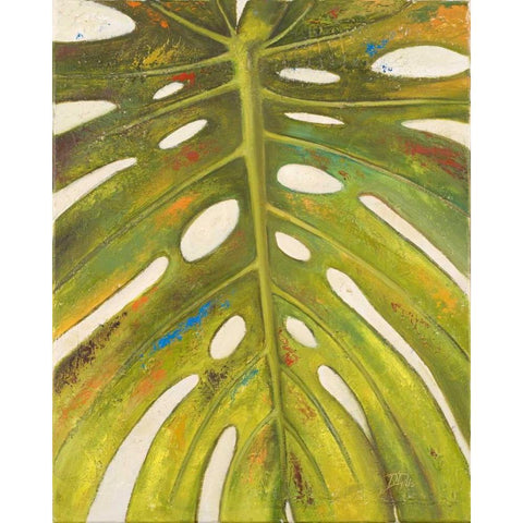 Tropical Leaf II Black Modern Wood Framed Art Print by Pinto, Patricia