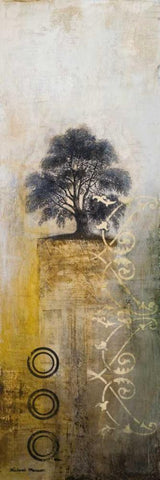 Silent Tree I Black Ornate Wood Framed Art Print with Double Matting by Marcon, Michael