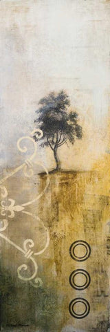Silent Tree II Black Ornate Wood Framed Art Print with Double Matting by Marcon, Michael